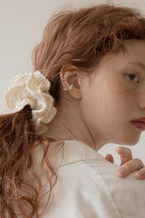 ニットクロスシルバーイヤーカフ/[2set] Knitted cross 'silver' earcuff (4colors)