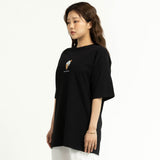 アイスクリームプリントショートスリーブTシャツ / ICE CREAM PRINTING SHORT-SLEEVED T-BLACK