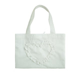 フリルハートミニバッグ / FRILL HEART MINI BAG, WHITE