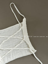 Heels Knit Backless Sleeveless
