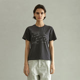 ホープレターリングTシャツ/HOPE LETTERING T-SHIRT (CHARCOAL)