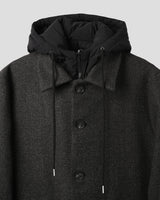 ウールセンスインナーフードコート/wool sense inner hood coat 2color