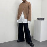 ツーウェイスリットニットウェア/OW Two-way Slit Turtleneck Knitwear (3 colors)