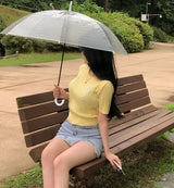 モアツイストラウンド半袖ニット