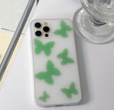 パステルブラーグリーンバタフライフォーンケース / Pastel Blur green Butterfly Phone Case