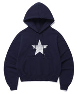 ダブルスターロゴクロップドフーディー / W STAR LOGO CROPPED HOODIE NAVY(CV2CFFM401A)