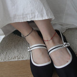 ウェーブハンドメイドウィッシュアンクレット / Wave handmade wish Anklet (8color)