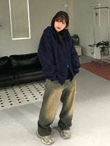 コルビンニットフードジップアップ
