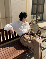 FOR YOU , ワイドバールンシャツ/[Plan-Made] Collared Shirt