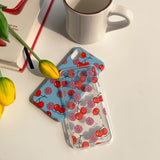 チェリー＆デイジー スマホケース/Cherry & Pink Daisy (Galaxy) Jelly Case