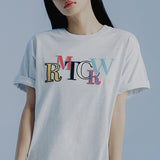 レインボーロゴTシャツ/RAINBOW LOGO TEE SHIRT_LIGHT GREY