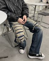 vintage washing denim pants (unisex)