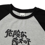 ア モーターサイクルガールラグランロングスリーブ