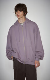  BLUR HEART LOOSE HOODIE ZIP UP_INDI PINK