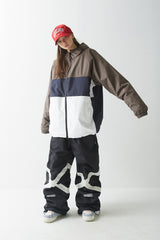 クロスボックスフーデッドジャケット/BSR2223FWJK027 CROSS BOX HOODED JACKET KHAKI WHITE