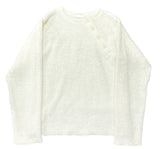 Diagonal Button Loose Fit Bookle Knitwear