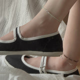 ウェーブハンドメイドウィッシュアンクレット / Wave handmade wish Anklet (8color)
