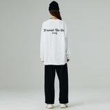 オーバーフィットパーソナルプリンティングロングスリーブT/OVERFIT PERSONAL PRINTING LONG-SLEEVED T-WHITE