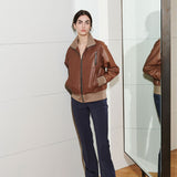 [UNISEX] ROY FAUX LEATHER JUMPER, BROWN (6626805416054)