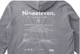 Pigment washed zipup hoodie - Grey (4622122680438)