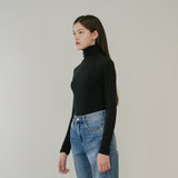 TURTLE NECK TOP (BLUE)(Copy) (6645971910774)