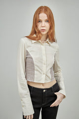 ウェーブクロップシャツ/WAVY CROPPED SHIRT