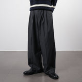 ダイアゴナルラインツータックワイドスラックス/diagonal line two tuck wide slacks 3color
