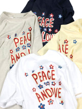 Peace and love short sleeve T-shirts white (6594388492406)