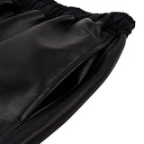 トラッカーファックスレザーショーツ/[UNISEX] Faux-Leather Shorts (Black)