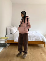 [Brushed lining] Restin overfit hooded t-shirt