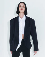 ピンチドテーラードジャケット / DOZI - Pinched Tailored Jacket _ Dark Navy