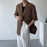 SI リネン半袖ジャケット / SI Linen Short-Sleeved Jacket (2 colors)