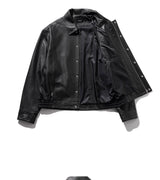 ラムスキンオーバーフィットボンバージャケット/LAMSKIN OVERFIT BOMBER JACKET