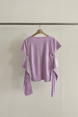 ベルベットカットアウトウォーマーTシャツ / Velvet Cut-out Warmer t (4 colors)