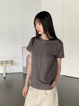 モンクベーシックセンターインシジョン半袖Tシャツ / [MADE] Monk Basic Center Incision Short-Sleeve T-Shirt