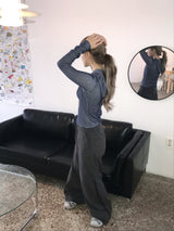 Nicole zipper banding pants