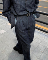 モノリネンツータックデニム / LE Mono Denim Long-Sleeved Shirt