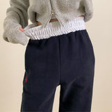 ナッピングエンブロイダリー2WAYジョガーパンツ / [Bellied made] napping embroidery two-way jogger pants