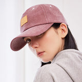 VA Square Pigment Label Ball Cap / Red Bean