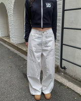 Cotton snap pants