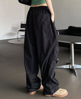 (UNISEX) サイドピンタックナイロンパンツ
