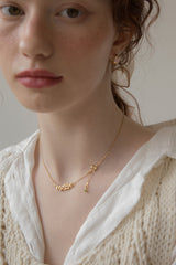 ヒュッゲライフスリムチェーンネックレス/Hygge life slim chain necklace (gold)