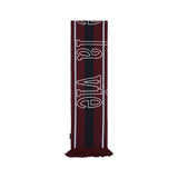 BASIC LOGO STRIPE MUFFLER WINE