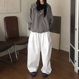 Pvi ツーピンタックバンディングコットンロングワイドパンツ