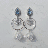 アイシーブルームイヤリング / Icy Bloom Earring - Light Blue