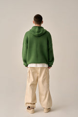WAVE LOGO KNIT HOOD - KHAKI