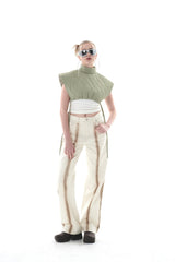 キルティングクロップベスト/QUILTING CROPPED VEST