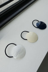 moon acrylic hair strap - white