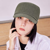 VA Square Stud Wool Bellboy Cap / Green