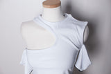 ネックアンフットクロップTシャツ / TOP(9198) Neck Unfoot Crop Tee